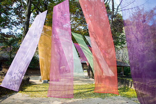 댕기 실크스크린 염색